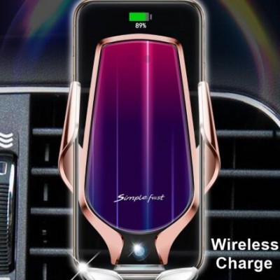 R9 smart sensor car wireless charging Holder 360 Rotate 10W Simple Fast Wireless Charger For Huawei for iPhone X 8 XS 11 Pro Max