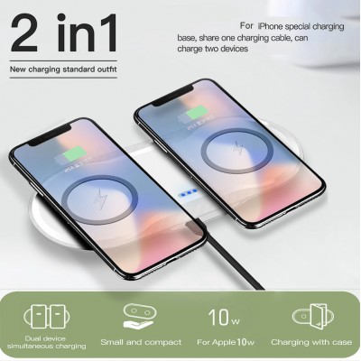 20W Fast Wireless Desktop Charging Station For Samsung S10 S9 S8 10W Dual Qi Wireless Charger Pad for Apple iPhone XS XR 8 Plus